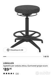 Sgabello ufficio IKEA nuovo