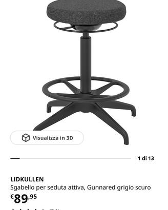 Sgabello ufficio IKEA nuovo
