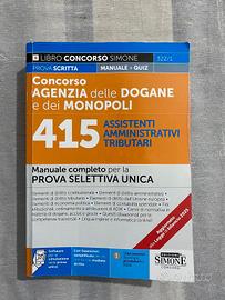 libro concorso Simone - Agenzia delle dogane 2025