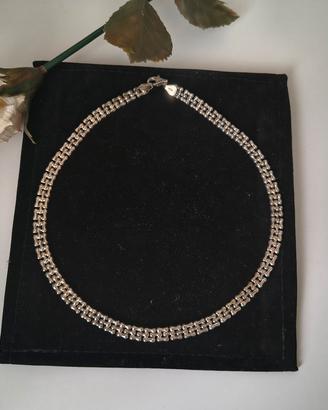 Girocollo in argento 925 basket weave
