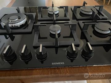 Piano cottura Siemens 75cm gas vetro temperato