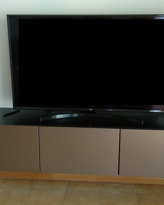 Mobile TV nero ante bronzo passaggio cavi 180 cm