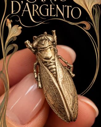 Antica cicala argentata, Spilla Art Nouveau