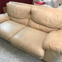 Divano letto in pelle