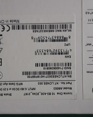 tablet Acer iconia one 10 B3 A30 16gb