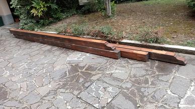 4 solide travi in legno sezione 110x150x5 mt circa