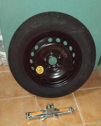 ruota  ruotino gomma di scorta cric nissan qashqai