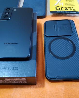 Samsung S22 perfetto, cover discover +3+glass