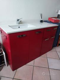mobile bagno rosso