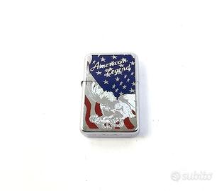 ACCENDINO a BENZINA tipo zippo AMERICANO AQUILA
