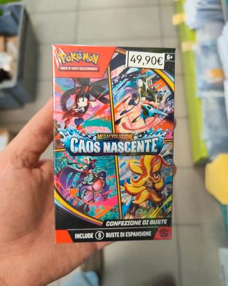 Pokémon caos nascente box 6 buste