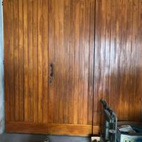 Portone per garage 3 ante in legno massello