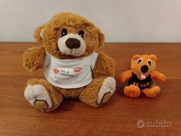 peluche orso e castoro obi