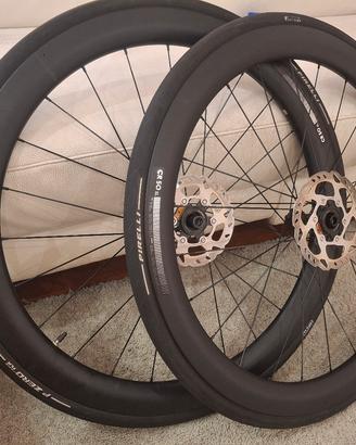 Cerchi in CARBONIO BMC Cr 50 Sl + DISCHI E GOMME