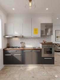 CUCINA COMPONIBILE MODERNA GRIGIO – ANTRACITE