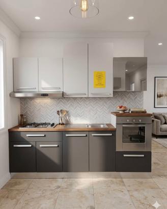 CUCINA COMPONIBILE MODERNA GRIGIO – ANTRACITE