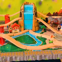 KidKraft Waterfall Junction Wooden Train Set & Tab