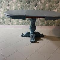 Tavolo tondo shabby azzurro tavolo allungabile