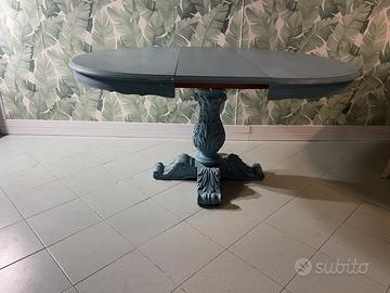 Tavolo tondo shabby azzurro tavolo allungabile