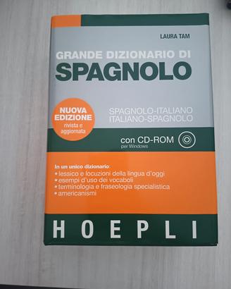 Grande Dizionario di spagnolo 2528 pag Hoepli