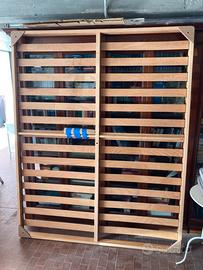 Rete totalmente in legno con doghe 160x200