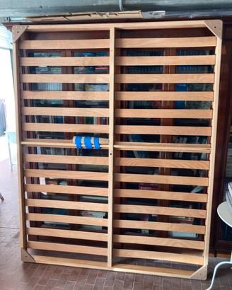 Rete totalmente in legno con doghe 160x200