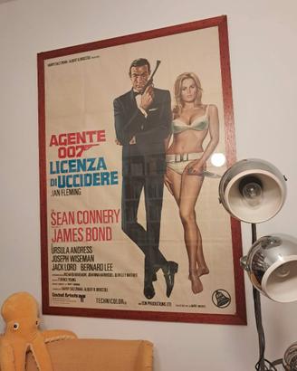 Poster James Bond 007 cornice a vetro