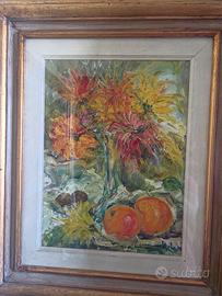 Quadro dipinto olio su tela Ugolini natura morta