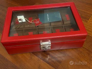 Custodia Pregiata Orologi 10 posti Vera Pelle Ross