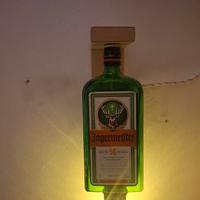 aplique luce lampada muro bottiglia