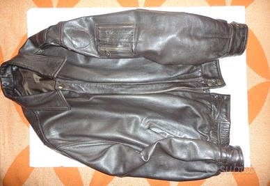 Giacca pelle vintage Tag. XL/L marrone scuro