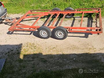 RIMORCHIO CARRELLO DOPPIO ASSE 1.200 KG.