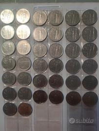🇮🇹COLLEZIONE 38 MONETE 100 L. MINERVA 1955-1989