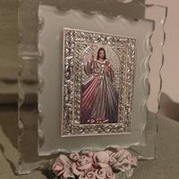 Quadretto Sacro in vetro