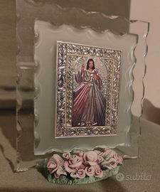 Quadretto Sacro in vetro