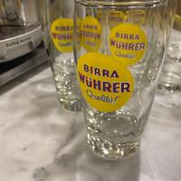 Bicchieri  vintage birra Wuhrer- anni 60