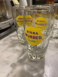 Bicchieri  vintage birra Wuhrer- anni 60