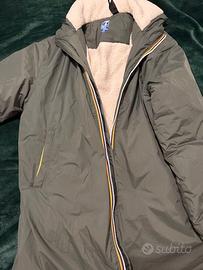 PARKA K-WAY VERDE LE VRAI 4.0 ORSETTO TAGLIA L