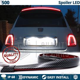 SPOILER LED per FIAT 500 ABARTH Fibra di Carbonio