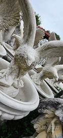 Statua Aquila in cemento e polvere di marmo