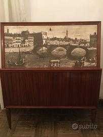 Mobile bar anni '50 con vano per LP.