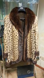 cappotto in vera pelliccia  di  leopard cat 