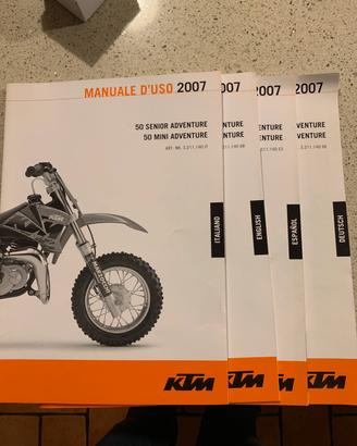 LIBRI DI USO E MANUTENZIONE KTM 50 CROSS