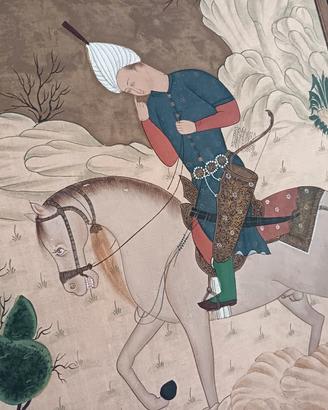 Quadro in seta cinese vintage