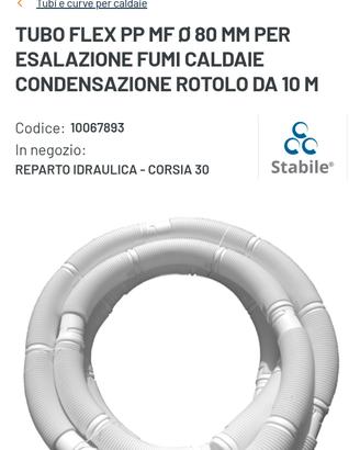 TUBI SCARICO CALDAIE CONDENSAZIONE 