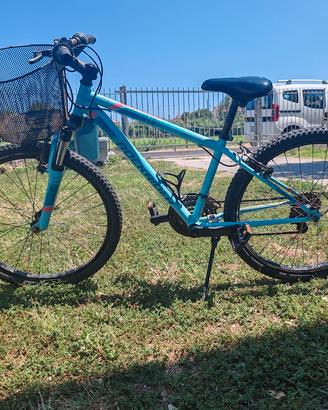 Bicicletta Rockrider ST500 24" + cestino e cavalle