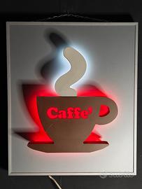 Insegna luminosa Caffè in rilievo - Anni ‘90