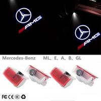 4PCS Car Door Light logo For Mercedes Benz