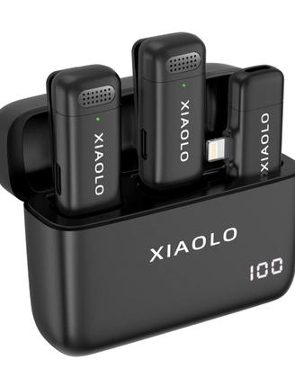 Microfoni a clip wireless per iPhone con custodia