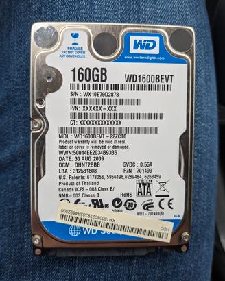 hdd sata 2,5" WD utilizzabile in unità esterne 